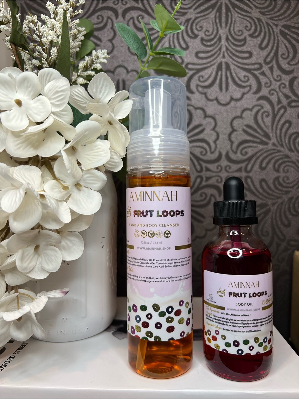 AMINNAH Fruit Loops Hand & Body Cleanser Set